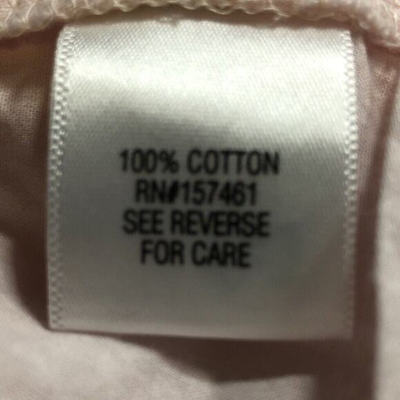 Croft & Barrow Blouse Womens XL Eyelet Lace Pale Pink Button Up L/SLV Pockets - Picture 7 of 9